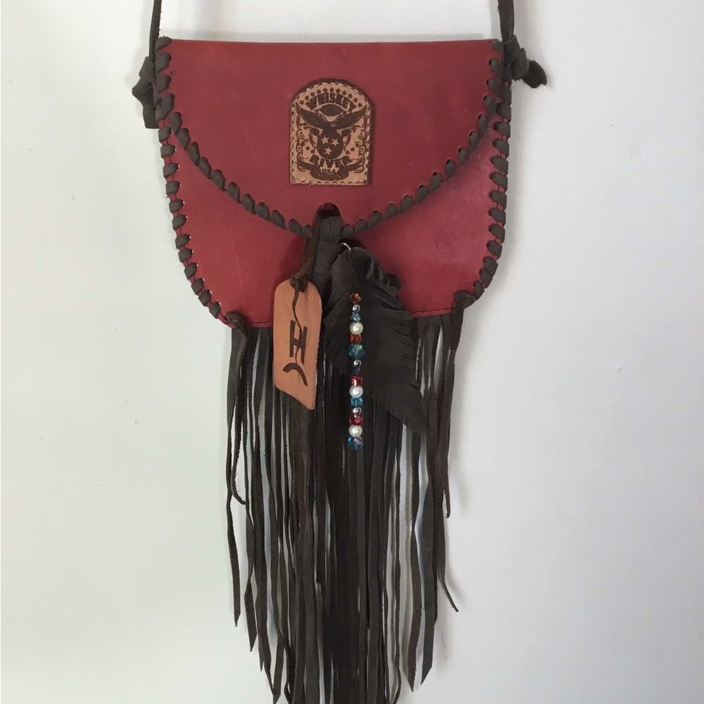 Whiskey River Leather Fringe Western Style Crossbody